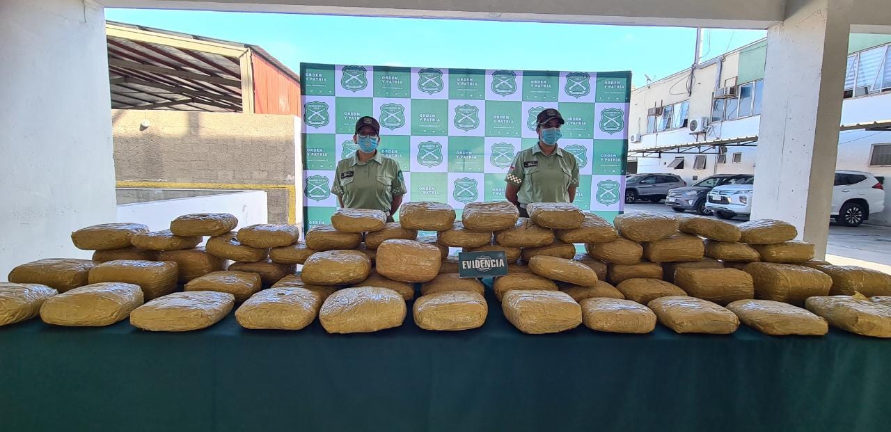 Carabineros incauta más de 69 kilos de drogas Corresponsal Iquique